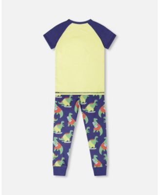 Baby Boys Cotton Two-Piece Pajama Set Dino Print.