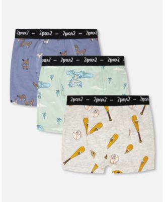 Boys Cotton Printed Boxers Pack Of 3