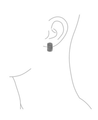 Sunflower Wide Half Hoop Clip-On Earrings for Non-Pierced Plated