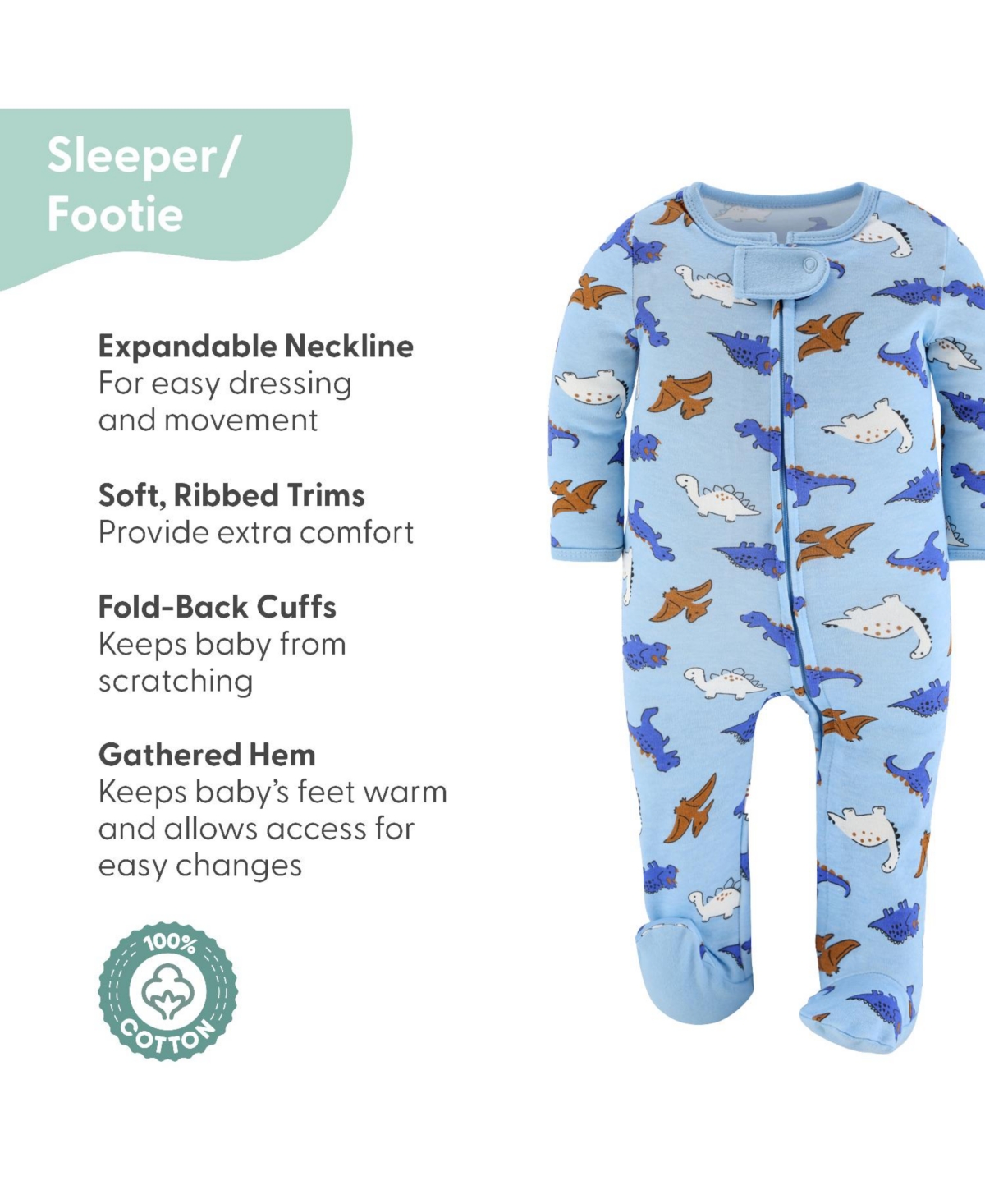 The Peanutshell Baby Boy Dino 15-Piece Clothes Set