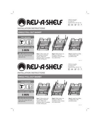 5WB1-1222CR-1 12"x22" Single Pull Out Basket (Refurbished)