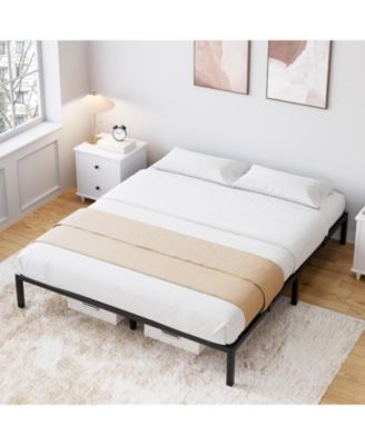 Heavy Duty Full Size 10 Inch Metal Platform Bed Frame with Storage and Steel Support
