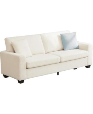 83 Inch Sofa, Modern Corduroy 3 Seater Deep Seat Couch with Wide Armrest, Removable Washable Cushion Cover