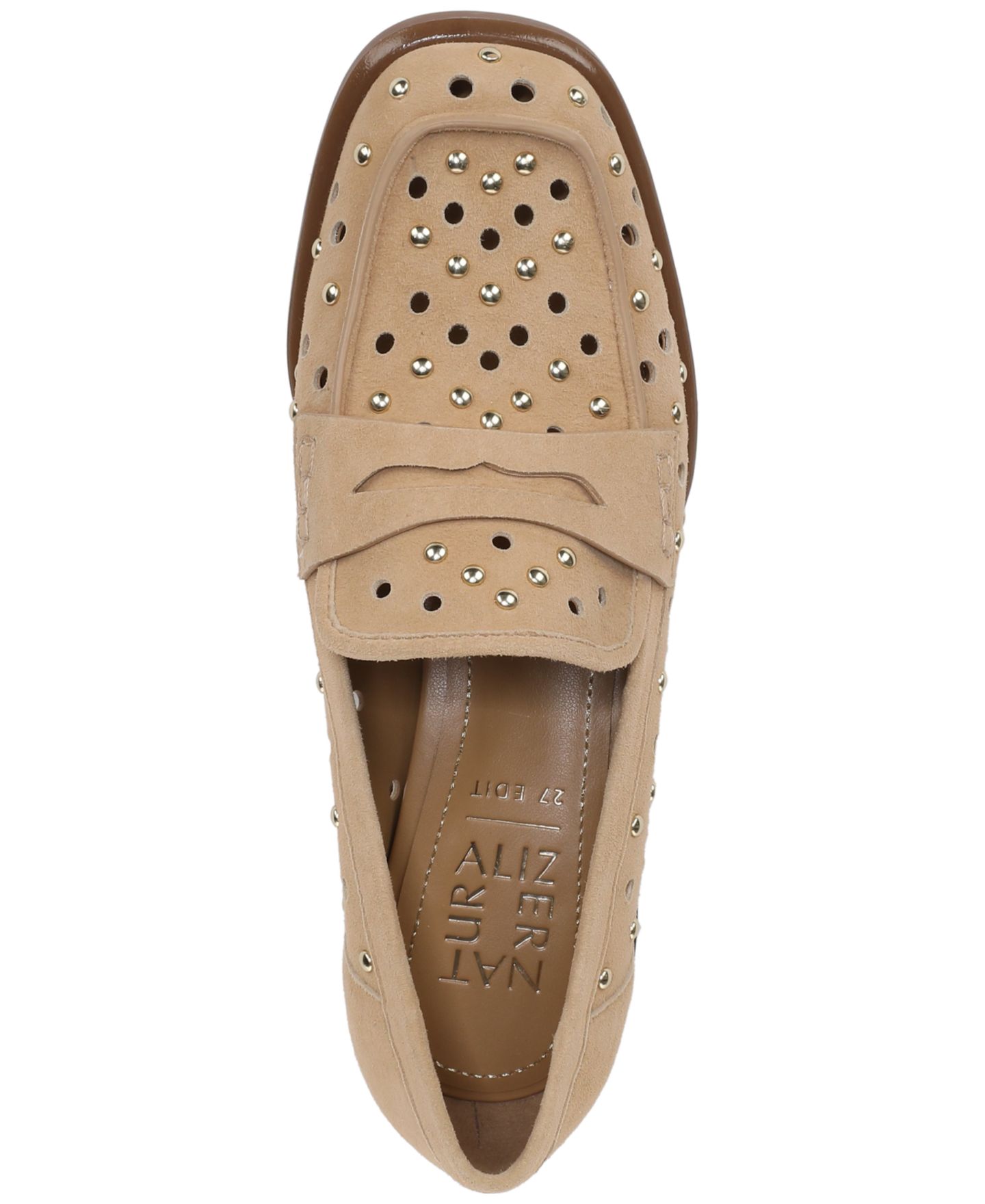 Женские туфли 27 EDIT Naturalizer Naturalizer Haven-Perf Slip-On, цвет: Дюнный рыжевато-коричневый замшевый — фото 4