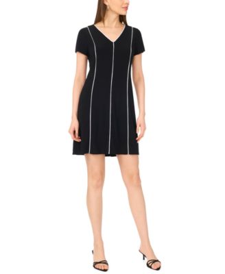 Women's V-Neck Fit & Flare Mini Dress