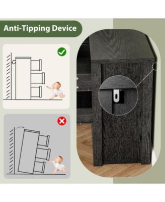 6 Drawer Dresser for Bedroom, Wide Handle-Free Wooden Chest of Drawers, Modern Storage Cabinet for Living Room or Entryway