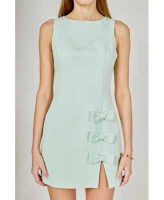 Women's Bow Slit Mini Dress