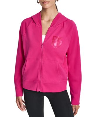 Women's Stacked Satin Logo Full-Zip Hoodie