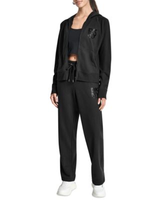 Women's Stacked Satin Logo Full-Zip Hoodie