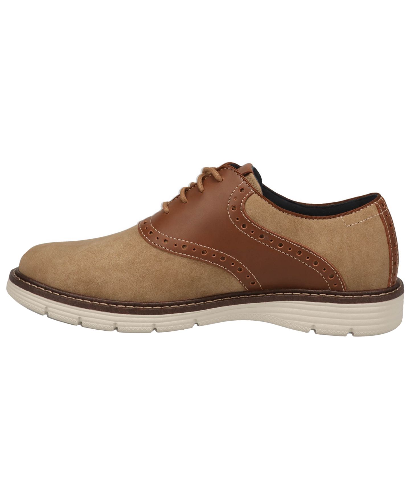 Мужские туфли Dockers Egan Casual Saddle Lace-Up Oxfords, цвет: Серо-коричневый / Рыжевато-коричневый — фото 6