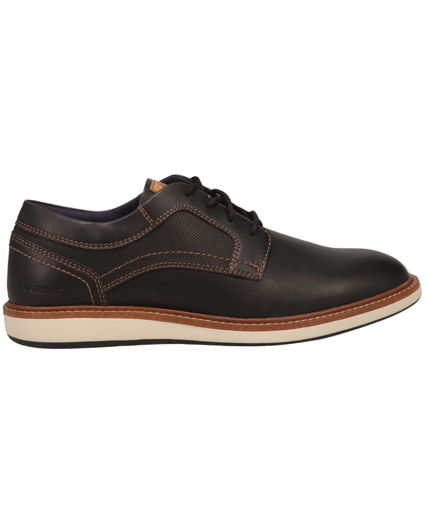 Мужские туфли Dockers Halstead Casual Crazy-Horse Lace-Up Oxfords, цвет: Чёрный — фото 2