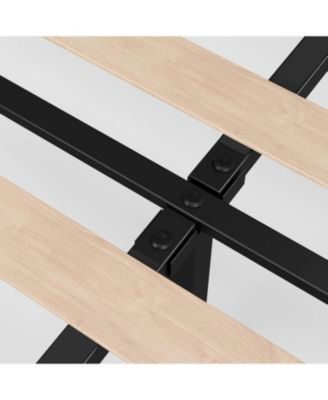 Twin Corduroy Upholstered Platform Bed Frame with Headboard, Wooden Slats, Compact Design for Apartments