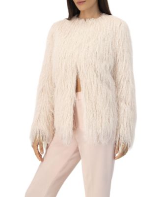 Women's Fringe Coat with Snap Closures