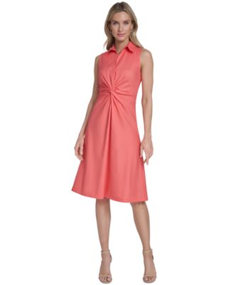 Women's Twist-Front Sleeveless Dress