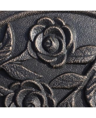 20 lbs Round Decorative Resin Rose Umbrella Pole Holder w/ Finish