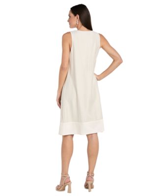 Women's V-Neck Dress & Printed Jacket