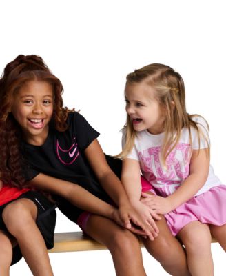 Girls' Toddler 2T-4T Graphic Crewneck T-Shirt and Scooter Shorts, 2-Piece Set