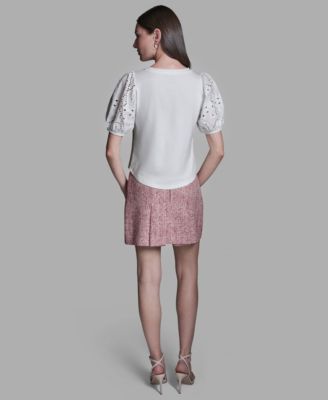 Women's Crewneck Puff-Sleeve T-Shirt