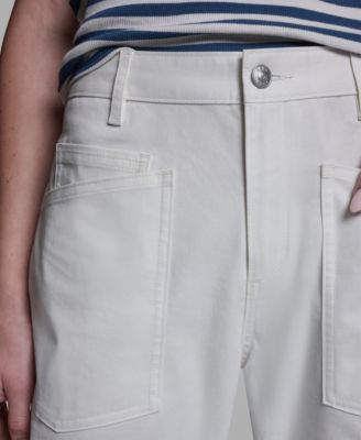 Women's Mid-Rise Pocket Detail Barrel Pants