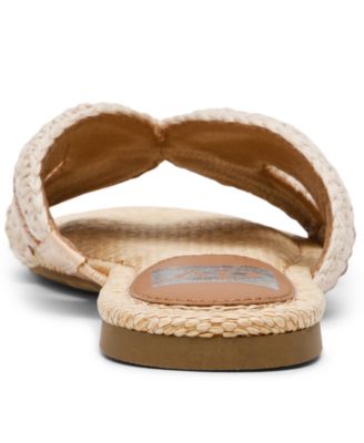 Women's Geeya Raffia Criss Cross Strap Slide Sandals