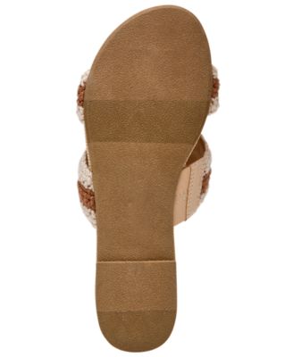 Women's Geeya Raffia Criss Cross Strap Slide Sandals