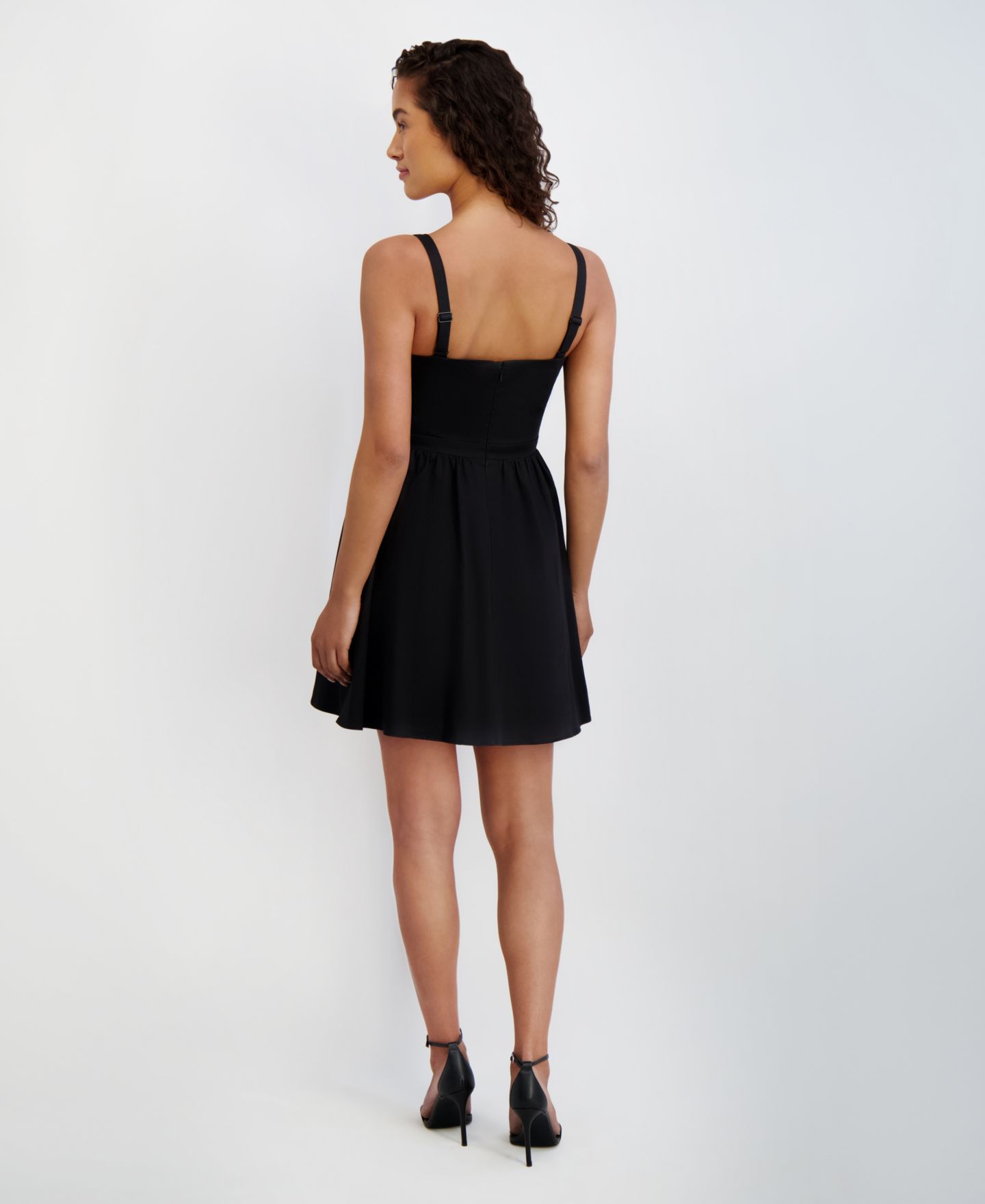Женское платье Kensie V-Neck Mini, цвет: Чёрный — фото 5