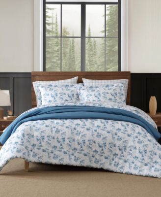 Fish Town Toile Reversible Comforter Set