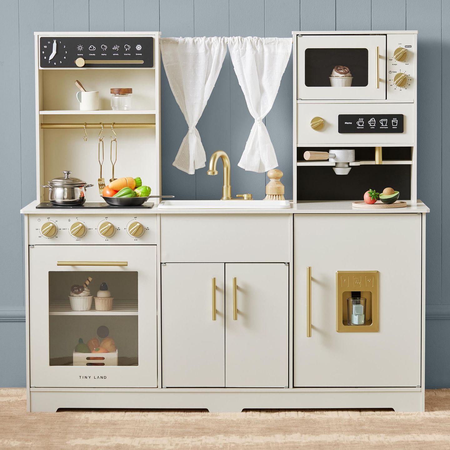 Детская игрушка Tiny Land Running Water Wooden Play Kitchen, Ages 3+ — фото 7