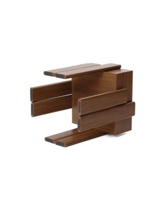 2-Tier Farmhouse Side Table, Engineered Wood Sofa or Bedside Storage Stand