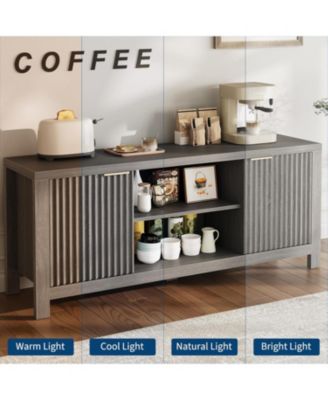 Modern Fluted 65 Inch TV Stand