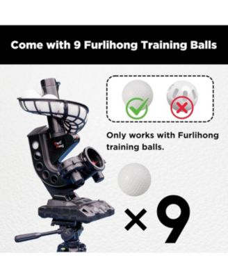 Portable Baseball Pitching Machine with 4 Adjustable Angles and 3 Pitch Speeds Includes 9 Training Balls Battery