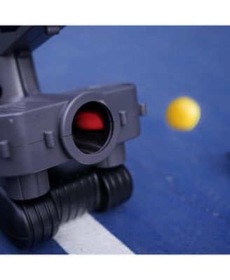 Baseball Pitching Machine with 60 Ping Pong Balls, Adjustable Angles, Battery or AC Powered for Hitting Accuracy