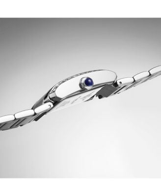 Elan 4088.1 Women s Rectangular Quartz Watch, Silver-Tone Stainless Steel Bracelet, Roman Numeral Dial & Date