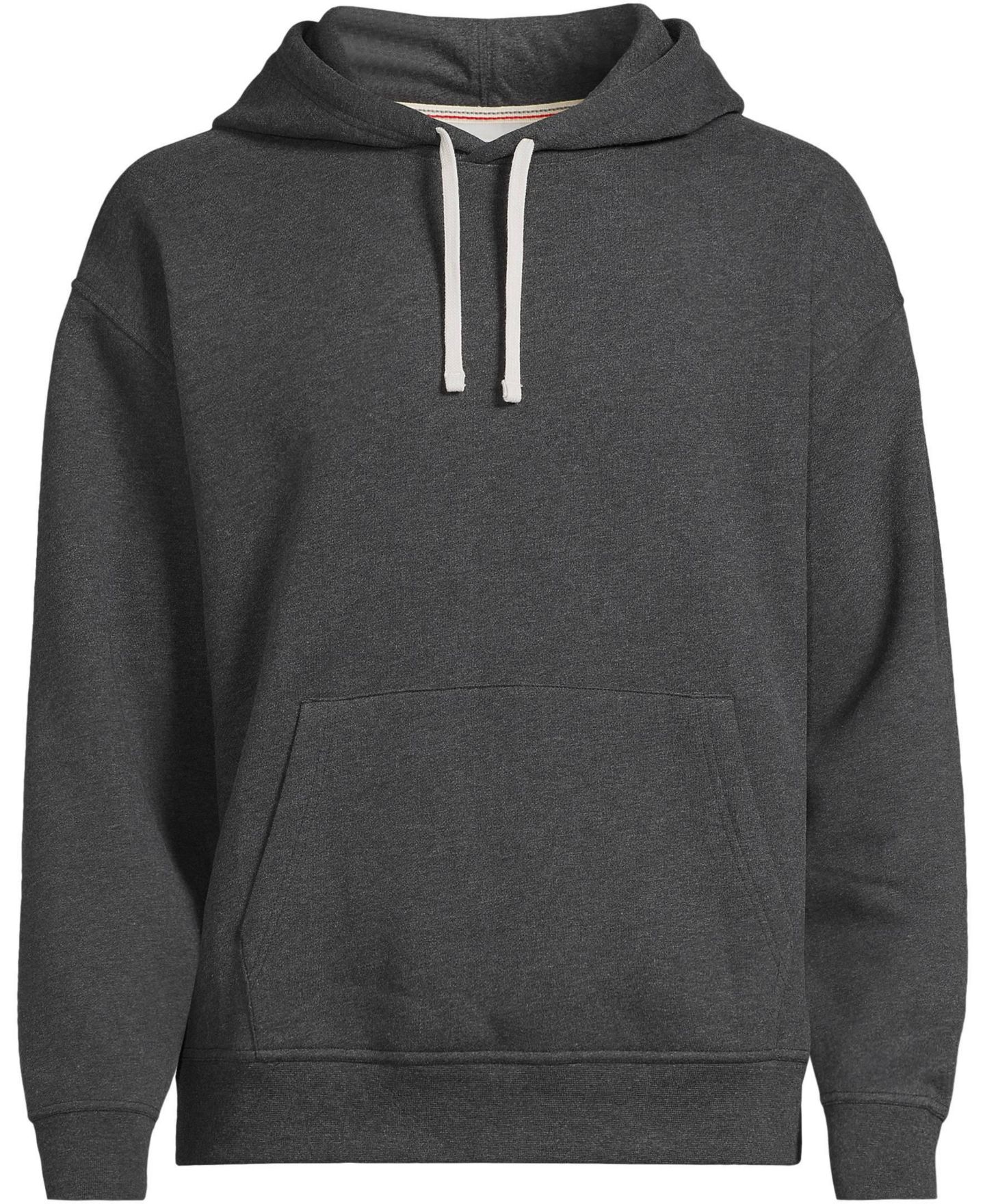 Мужское худи Lands' End Long Sleeve Serious Sweats Oversized, цвет: Тёмный угольный меланжевый — фото 3
