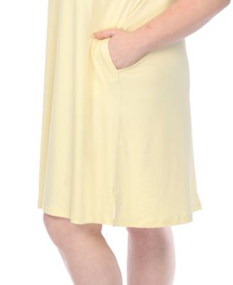 Plus Size Crew Neck Ruffle-Sleeve Dress