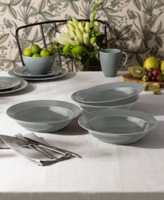 Kikko 25 oz. Rim Dinner Bowls, Set of 4