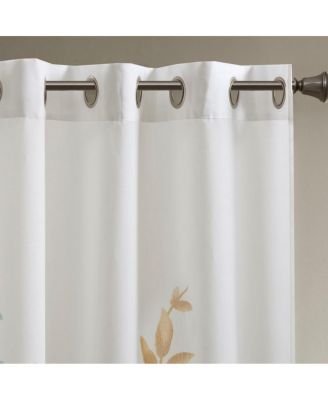 Printed Grommet Window Curtain Panel, 50" W x 84" H, Lightweight Semi-Sheer, Single Panel