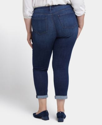Plus Size Sheri Slim Ankle Roll Cuff Jeans