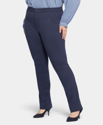 Plus Size Slim Trouser Mid-Rise Pants
