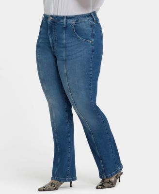 Plus Size Billie Mini Bootcut Seam Detail Jeans