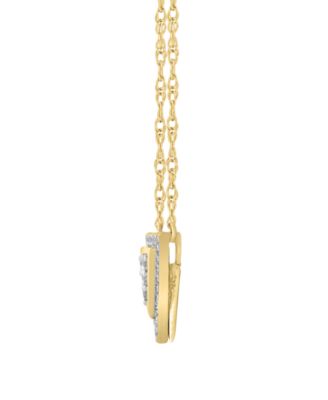 Diamond Pendant Necklace (1/5 ct. t.w.) in 10k Yellow Gold 
