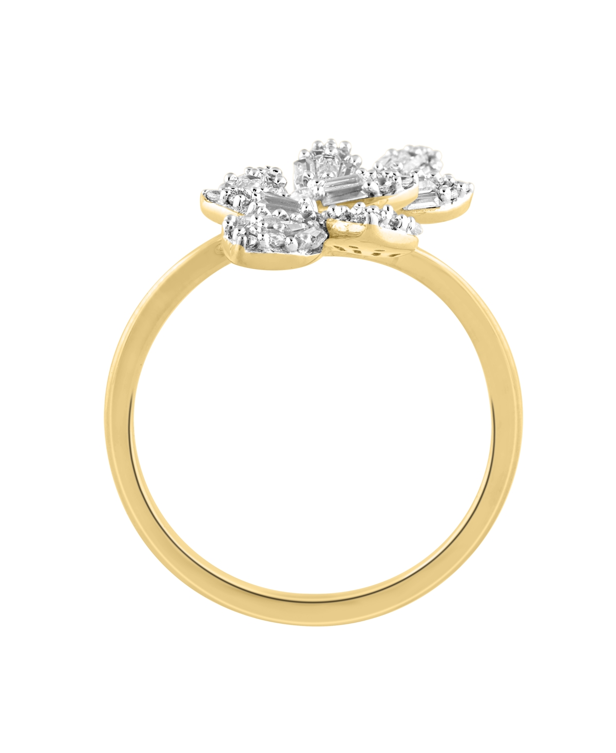 Macy's Diamond Ring (1/2 ct. t.w.) in 14k Yellow Gold White Rhodium