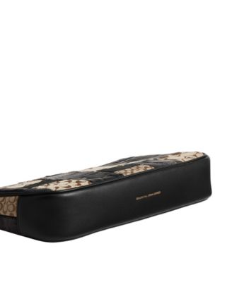 Plaza Medium Patchwork Signature Jacquard Slim Shoulder Bag 25