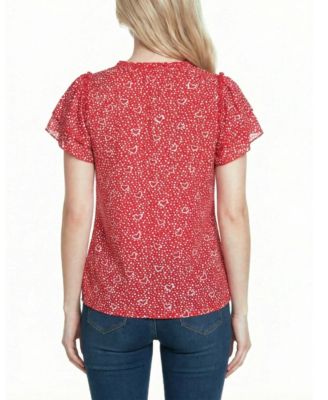 Petite Double Flutter-Sleeve Blouse