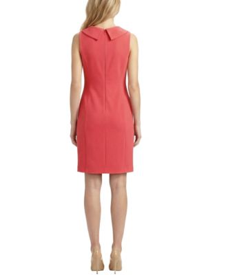 Petite Sleeveless Shawl Collar Dress