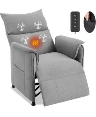 Power Lift Recliner Chair with Remote - Electric Recliner with Padded Backrest & Side Pockets - Living Room Chair with Rocking Function