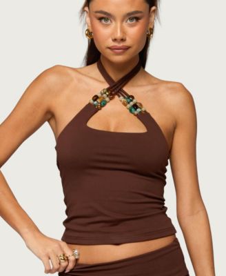 Women's Thia Bead Halter Top
