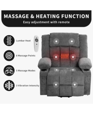 Power Lift Recliner Chair with Heat & Massage
