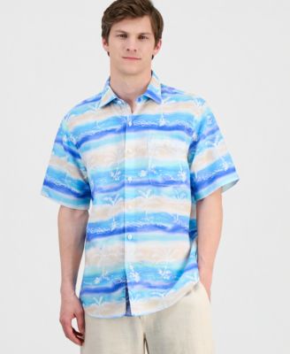Men's Sand Palma Batik Printed Short-Sleeve Shirt