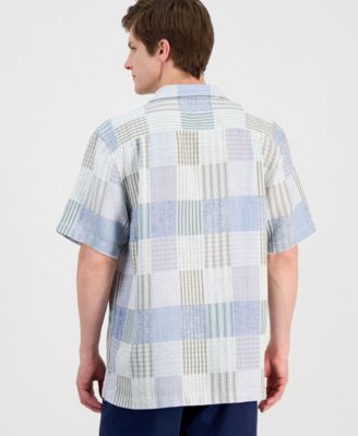 Men's Patchwork Sands Linen-Blend Shirt